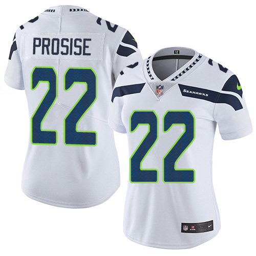 2019 Women Seattle Seahawks #22 Prosise white Nike Vapor Untouchable Limited NFL Jersey